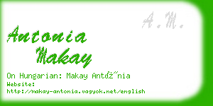 antonia makay business card